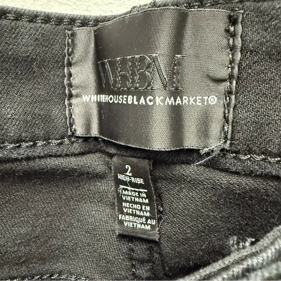 White House Black Market High Rise Sculpt Skinny Ankle Jean, Black | Size 2 / 26 - Picture 7 of 7